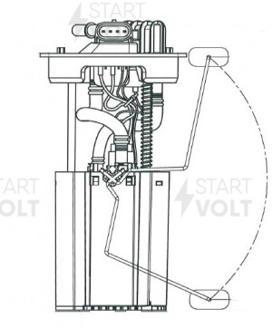 Модуль топливного насоса для а,м Chery QQ6 06- 1.3i SFM 2506 SFM 2506 START VOLT