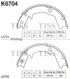 Колодки тормозные барабанные Mitsubishi Pajero IO H60,H70 98- K6704 K6704 MK KASHIYAMA