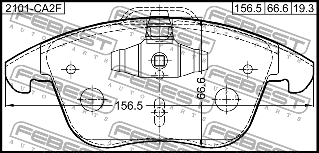 Колодки передние 2101-CA2F 2101-CA2F FEBEST
