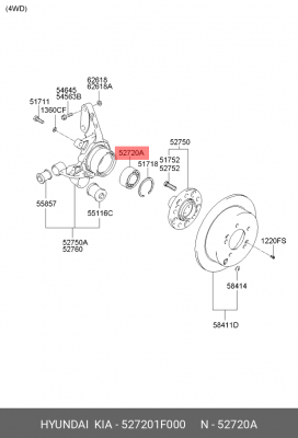 SANTA FE (SM) (2000-2005) 527201F000 HYUNDAI KIA