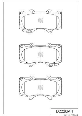 Колодки тормозные дисковые перед LAND CRUISER PRADO (J12/J15) 02 D2228MH D2228MH MK KASHIYAMA