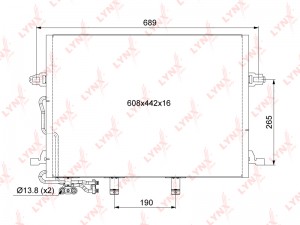 радиатор кондиционера!\ MB W211 all 02> RC-0332 LYNXAUTO