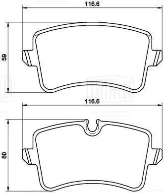 Колодки тормозные дисковые задние с датчиком, керамические PRO PF4135CR TRIALLI