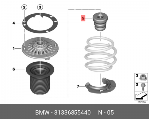 ДОП ПЕРЕДНИЙ АМОРТИЗАТОР 31336855440 31 33 6 855 440 BMW