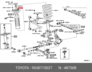 втулка стабилизатора заднего!\ Toyota Camry 01-06 90387-15027 TOYOTA