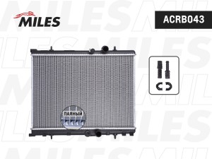 Радиатор (паяный) PEUGEOT 307 01-  1.4/1.6/2.0 (M/T) ACRB043 ACRB043 MILES