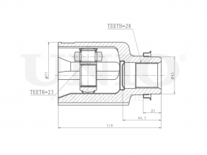 ШРУС внутренний правый CVJ-30096 UNIO