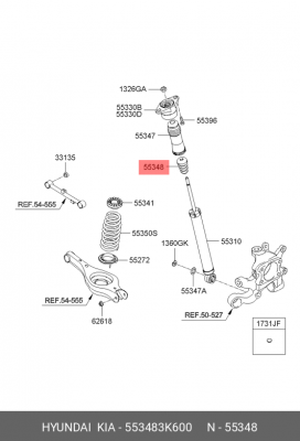 Отбойник амортизатора HYUNDAI ix35 (10-) заднего (1шт.) OE 55348-3K600 HYUNDAI KIA