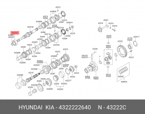 подшипник первичного вала КПП!\ Hyundai Accent/Getz, KIA Ceed 4322222640 HYUNDAI