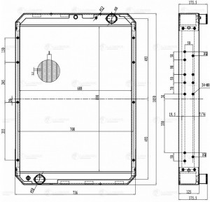 Радиатор водяного охлаждения КАМАЗ 6520 алюмин (Heavy Duty) (повышенная теплоотд LRC 07650 LUZAR