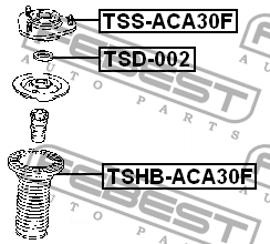 Шайба подшипника опоры амортизатора TOYOTA COROLLA E18 TSD-002 TSD-002 FEBEST