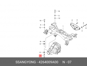 Болт SSANGYONG Stavic (13-) редуктора заднего моста ОЕ 4264009A00 SSANG YONG