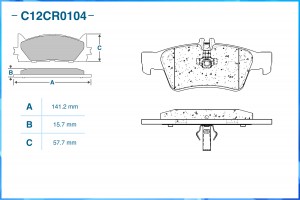Тормозные колодки задние Low Metallic C12CR0104 C12CR0104 CWORKS