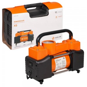 Компрессор X5 двухпоршневой в пласт.кейсе (50л/мин. 10 АТМ. серия STANDARD) CA-0 CA-050-16SK AIRLINE