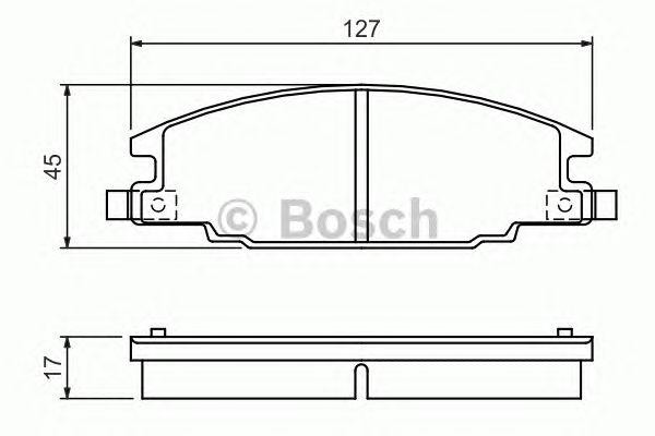 Колодки тормозные ISUZU Trooper (84-91) OPEL Frontera A передние (4шт.) BOSCH 0 986 460 960 BOSCH