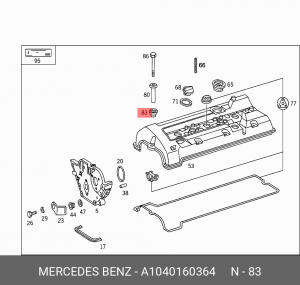 втулка клапанной крышки!\ MB A 104 016 03 64 MERCEDES BENZ