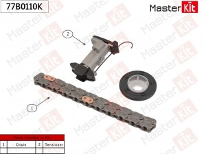 Комплект цепи ГРМ CITROEN/PEUGEOT YHZ (DV5RC 1,5HDi) 8мм 77B0110K 77B0110K MASTER KIT