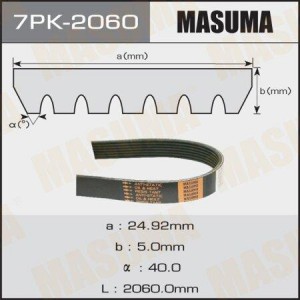 ремень поликлиновой!\ Honda Civic VI/VII 1.8 05>/CR-V III 2.0 05> 7PK-2060 MASUMA