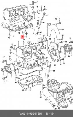 БОЛТ С ВНУТРЕННИМ N 902 415 01 VAG