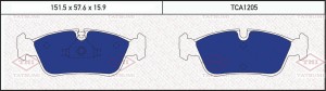 Колодки тормозные дисковые передние BMW 3(E46) 98- TCA1205 TCA1205 TATSUMI