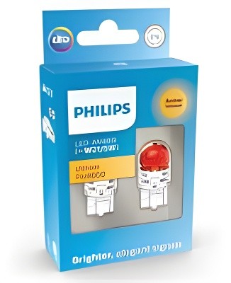 Лампа светодиодная 12V W21/5W W3х16q 80/16Лм (2шт.) Led Amber Ultinon Pro6000 PH 11066AU60X2 PHILIPS