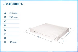 Фильтр салонный пылевой B14CR0081 B14CR0081 CWORKS