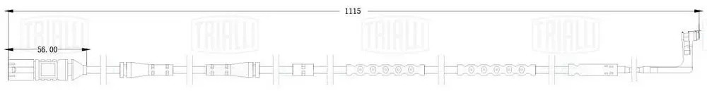 Датчик износа колодок BMW 7 (F01) (08-)/5 GT (F07) (09-) зад. L=1115 (PFS 4011) PFS 4011 TRIALLI