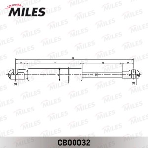 Упор газовый MERCEDES BENZ M(W163) 98-05 CB00032 CB00032 MILES