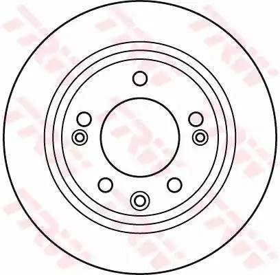 Диск тормозной задний HYUNDAI I30 (FD), IX35, KIA CEE'D I-II, SPORTAGE (SL) DF61 DF6123 TRW
