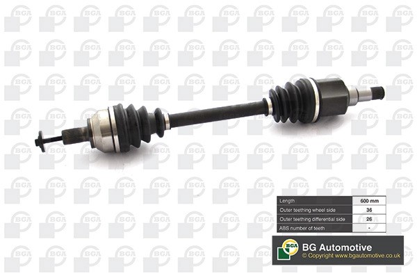 ПОЛУОСЬ Ford C-MAX 2007-2011, Focus 2009-2011, Focus C-Max 2006-2007 BGA DS2321L BG AUTOMOTIVE