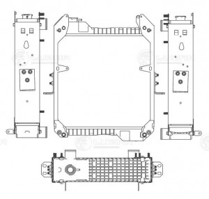 Радиатор TEREX TLB 840,890,990 (дв.1104D-44TA) алюминиевый LUZAR LRC 3116 LUZAR