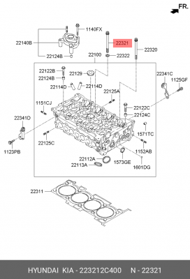 Болт 22321-2C400 223212C400 HYUNDAI KIA