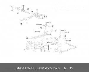ПАТРУБОК СОЕДИНЕНИЯ ВОДЯНЫХ ТРУБОК GW HOVER H3,H5 SMW250578 SMW250578 GREAT WALL