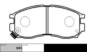 Колодки тормозные MITSUBISHI Eclipse 1989 ~ 1994 / Galant 1996 ~ 2001 / Aspire 1 GK0575 CTR