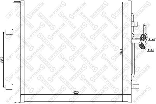 радиатор кондиционера!\ Volvo S80/V70 1.6-2.4D 06> 10-45692-SX STELLOX