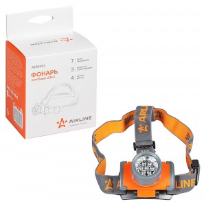 Фонарь налобный на батарейках LEDx7 (AEBK002) AEBK002 AIRLINE