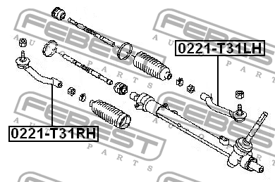Наконечник рулевой 0221-T31LH 0221-T31LH FEBEST