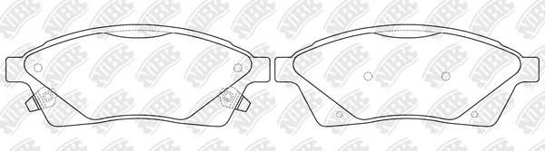 Колодки тормозные дисковые CADILLAC SRX 09- PN51006 PN51006 NIBK
