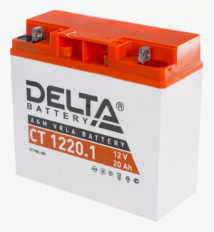 Аккумулятор DELTA Мото AGM 12V 20Ah 270A (176x88x156) (- +) CT12201 CT 1220.1 DELTA BATTERY