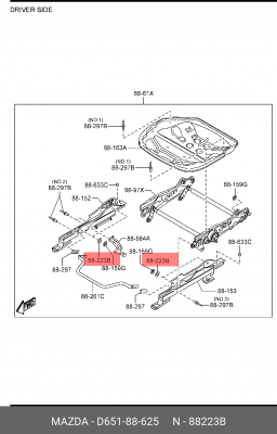 Шайба MAZDA 2 (07-) OE D651-88-625 MAZDA