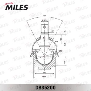 Опора шаровая передняя нижняя TOYOTA HILUX III 05- (CTR CBT-64) DB35200 DB35200 MILES