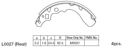 K0027 колодки тормозные барабанные!\ Daihatsu Cuore VI/Move/Sirion K0027 MK KASHIYAMA