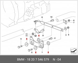 Втулка шарнира 18207546579 18 20 7 546 579 BMW