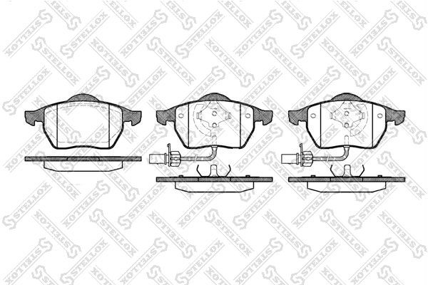 колодки дисковые п.!\ Audi A4 1.6/2.0/3.0/2.5TDi 99>/A6 1.8-3.0/1.9TDi/2.5TDi 97 401-022B-SX STELLOX