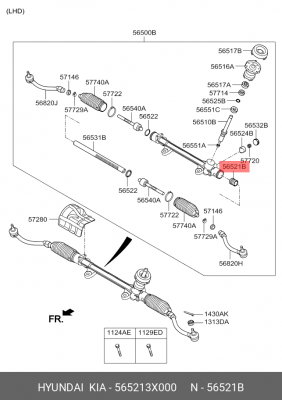 втулка рулевой рейки!\ Hyundai Elantra 11> 565213X000 HYUNDAI