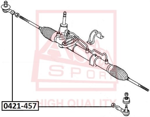 НАКОНЕЧНИК РУЛЕВОЙ MITSUBISHI 421457 0421-457 ASVA