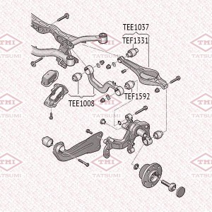 Рычаг задней подвески верхний L/R AUDI A3/Q3/TT 03-VW Golf/Jetta/Passat/CC/Sciro TEE1008 TATSUMI