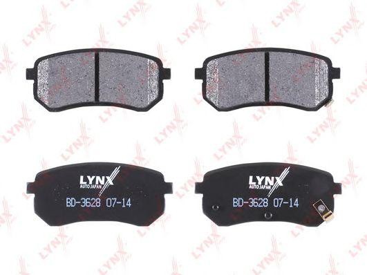 Колодки тормозные HYUNDAI Accent (06-),i30 KIA Ceed,Rio (05-) задние (4шт.) LYNX BD-3628 LYNXAUTO