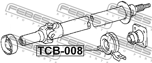 опора кардана подвесная!\ Toyota Mark 2/Chaser/Cresta GX90 92-96 TCB-008 FEBEST