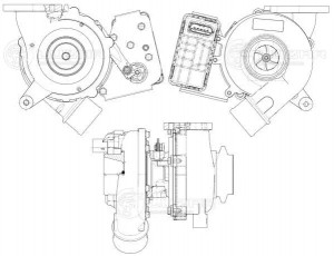 Турбокомпрессор для а/м Land Rover Freelander II (06-) 2.2D [224DT] (тип GTB1752 LAT1000 LUZAR